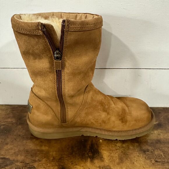 UGG Australia Roslyn ROSLYNN Mouton Boots Short Suede Side Zipper US ZS 6 - Picture 9 of 15